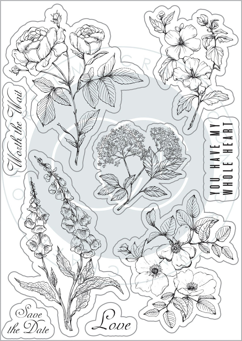 Craft Consortium Belle Fleur - Stamp Set