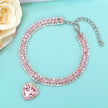 Pinkess Heart Dog Necklace | Rhinestone Dog Jewelry Accessory