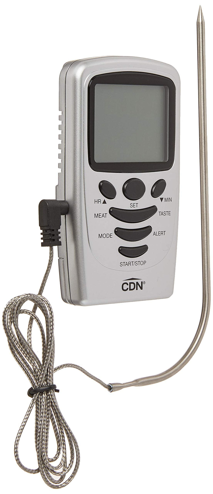 CDN - Thermomètre/Minuterie numérique programmable, sonde argentée