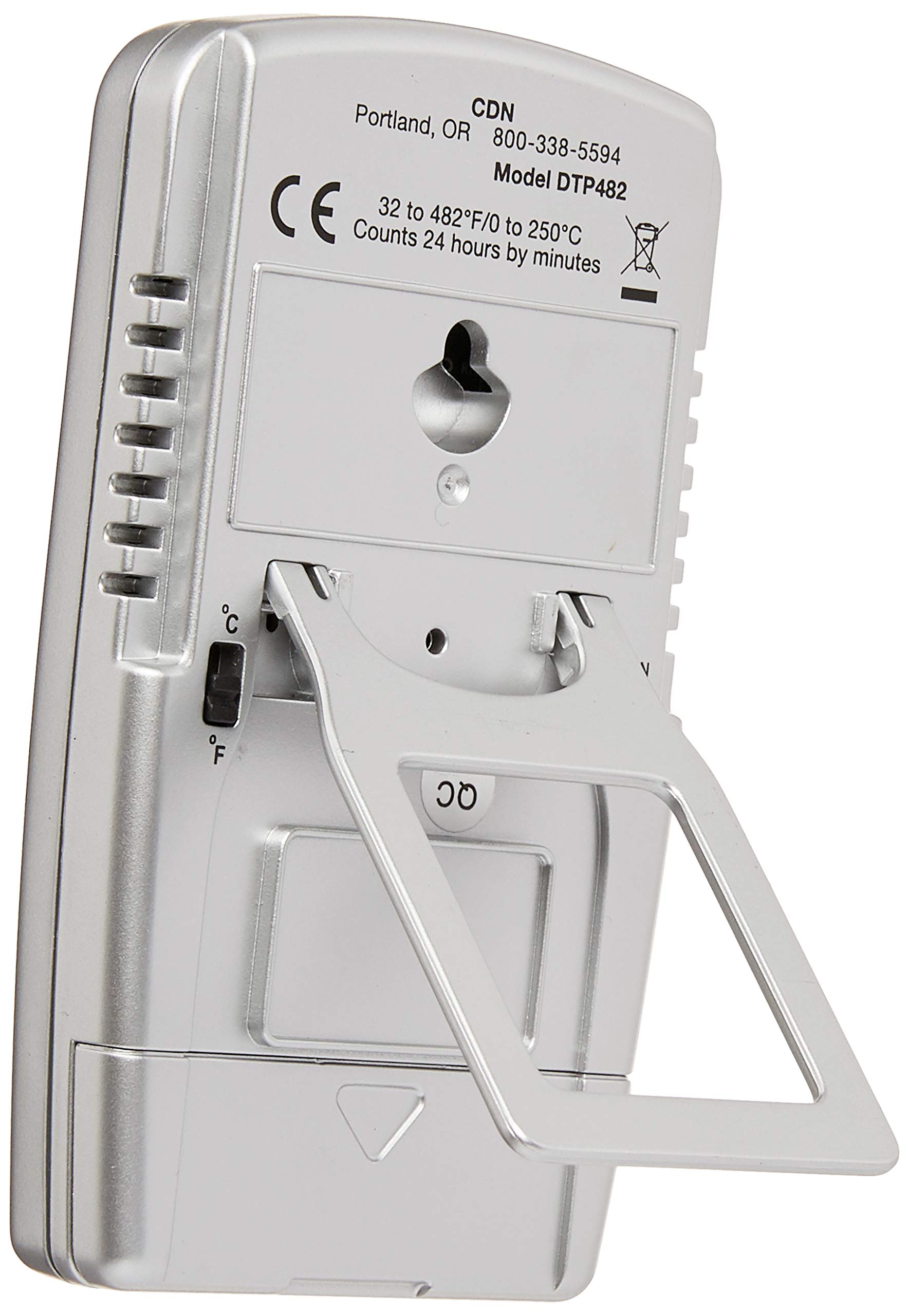 CDN - Thermomètre/Minuterie numérique programmable, sonde argentée