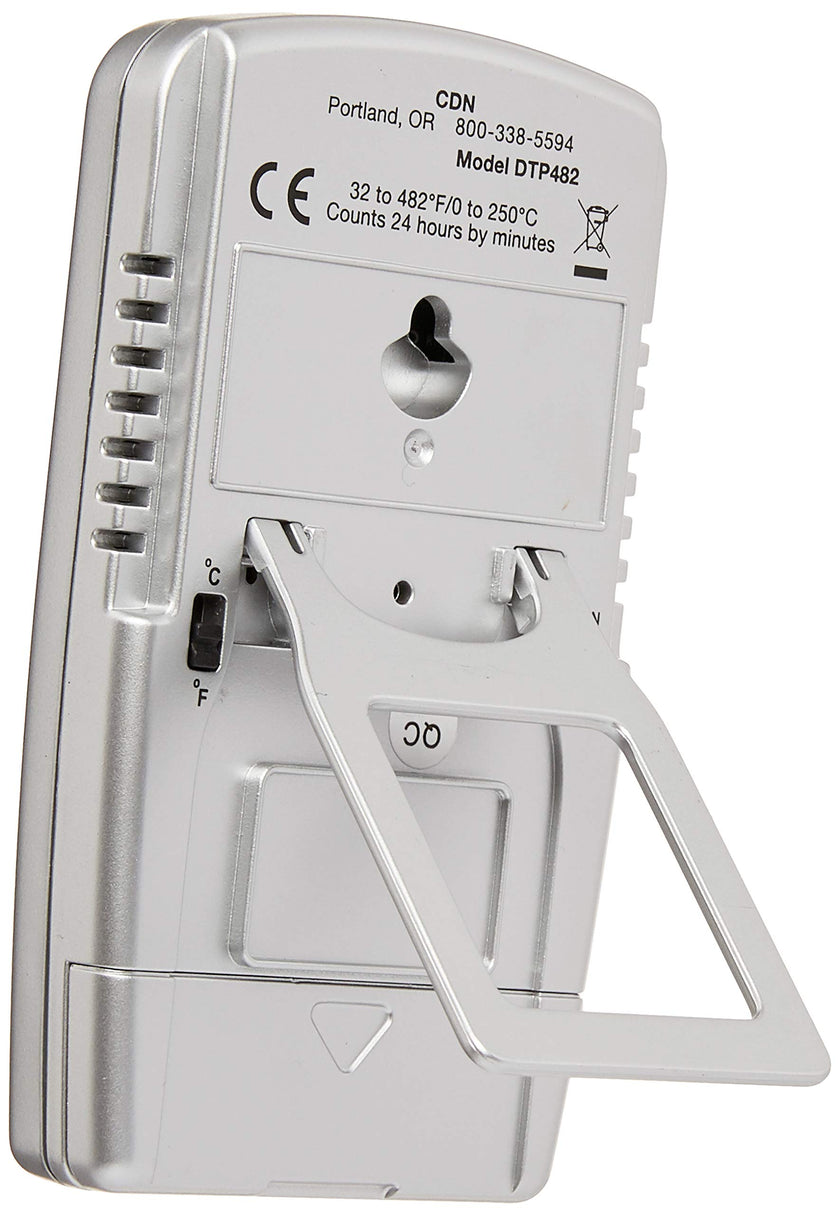 CDN - Thermomètre/Minuterie numérique programmable, sonde argentée