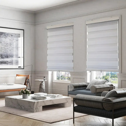 ITY CDNW-1 72 Olivia Stone Cordless Polyester Zebra Day-Night Blind 72