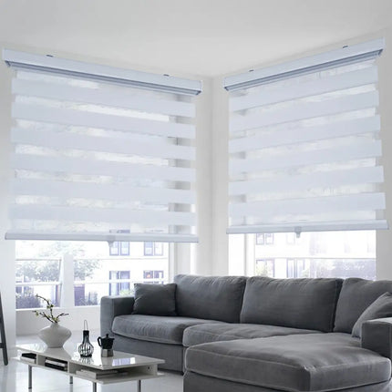 ITY CDNW-1 52 Olivia Stone Cordless Polyester Zebra Day-Night Blind 52