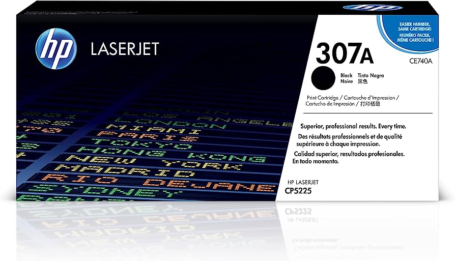 HP 307A (CE740A) Black Original LaserJet Toner Cartridge