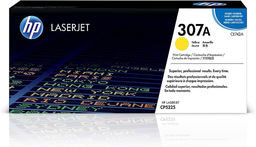 HP 307A (CE742A) Yellow Original LaserJet Toner Cartridge