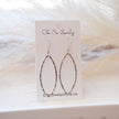 Oval Hammered Hoop Dangles