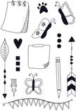 Creative Expressions Helen Colebrook Delightful Decorations 6 in x 4 in Clear Stamp Set