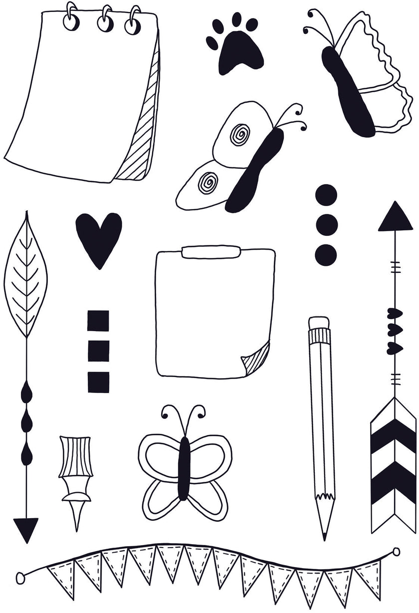 Creative Expressions Helen Colebrook Delightful Decorations 6 in x 4 in Clear Stamp Set