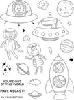 Creative Expressions Jane's Doodles Have A Blast 6 in x 8 in Clear Stamp Set