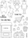 Creative Expressions Jane's Doodles Apple Pumpkin Spice 6 in x 8 in Clear Stamp Set