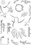 Creative Expressions Bonnita Moaby Blossoms In Flight 6 in x 8 in Clear Stamp Set