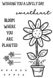Creative Expressions Sam Poole Daisy Bloom 6 in x 4 in Clear Stamp Set