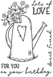 Creative Expressions Sam Poole Friendship Watering Can 6 in x 4 in Clear Stamp Set
