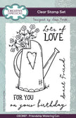Creative Expressions Sam Poole Friendship Watering Can 6 in x 4 in Clear Stamp Set