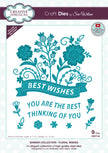 Creative Expressions Sue Wilson Floral Wishes Banner Craft Die