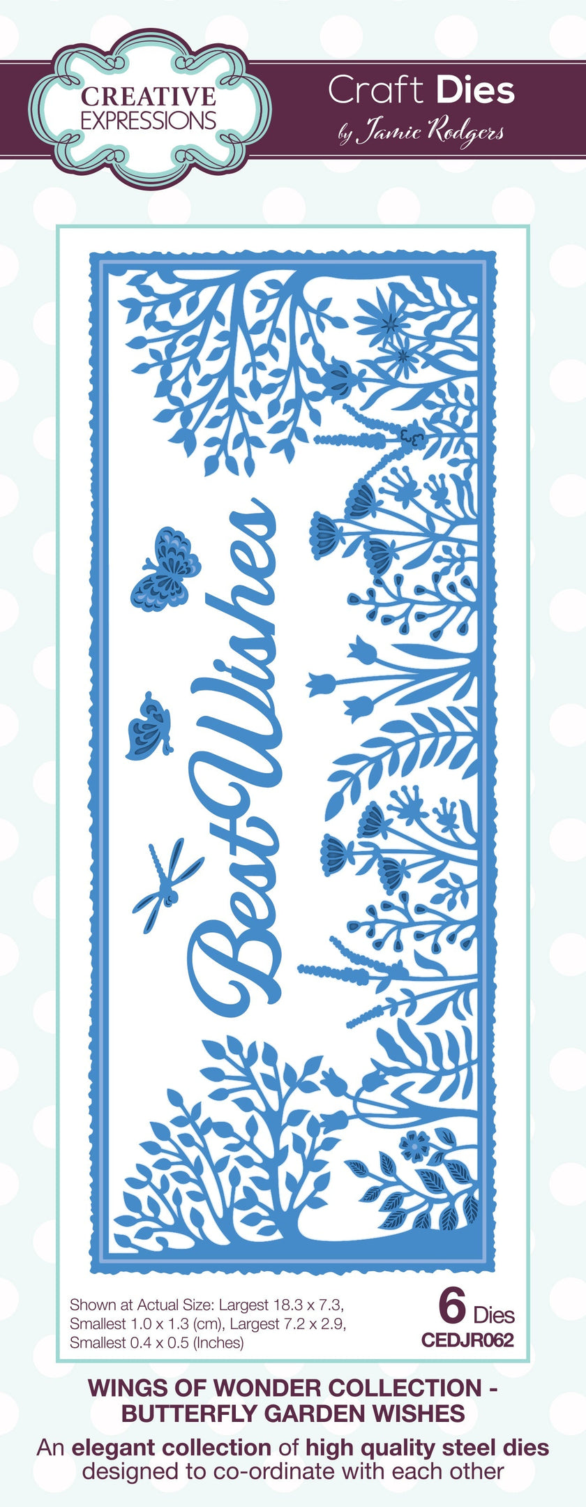Creative Expressions Jamie Rodgers Butterfly Garden Wishes Craft Die