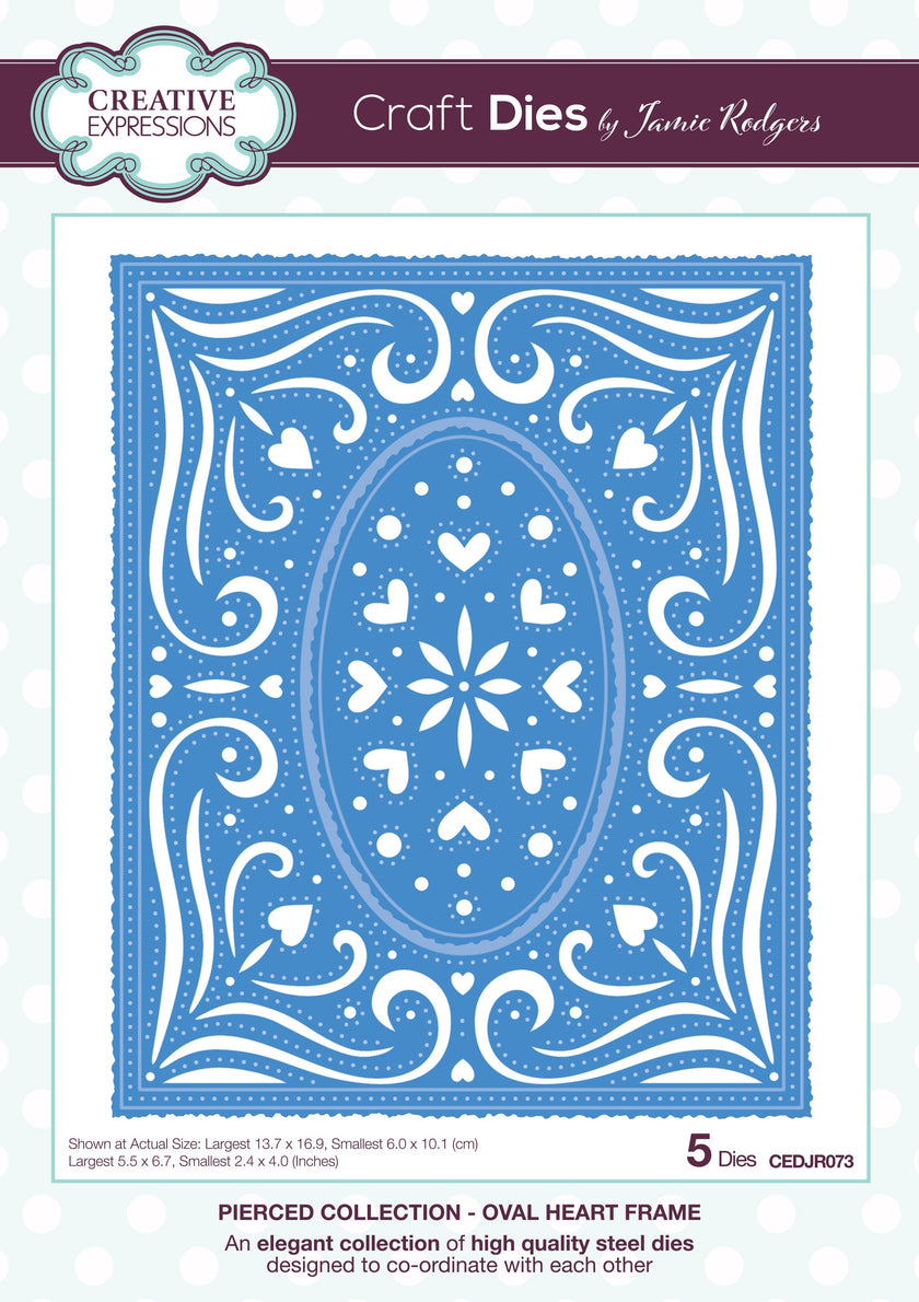 Creative Expressions Jamie Rodgers Oval Heart Frame Craft Die