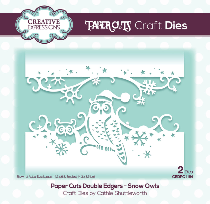 Creative Expressions Paper Cuts Snow Owls Double Edger Craft Die