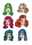Creative Expressions Jane Davenport Starlets 2  6 in x 8 in Clear Stamp Set