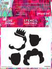Creative Expressions Jane Davenport SideChick 7 in x 7 in Stencil