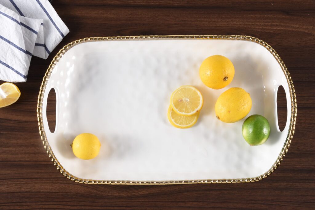 Pampa Bay - Golden Salerno Rectangular Tray with Handles