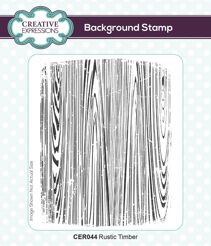 Creative Expressions Rustic Timber 5 3/4 in x 4 I/2 in Rubber Stamp