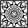 Creative Expressions Steampunk Stars 6x6 Stencil
