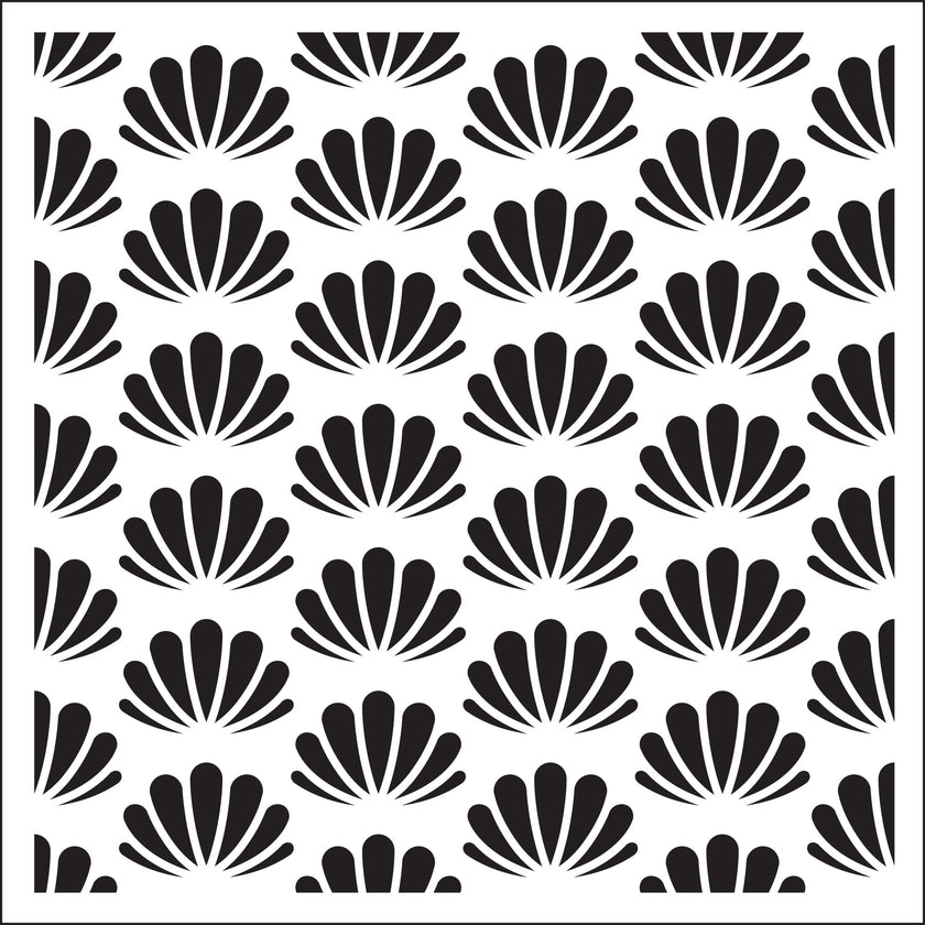 Creative Expressions Sue Wilson Seashells  6 in x 6 in Stencil