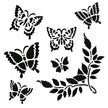 Creative Expressions Graceful Butterflies 7 in x 7 in Stencil