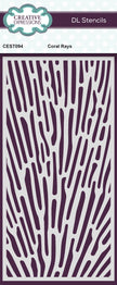 Creative Expressions Coral Rays DL Stencil 4 in x 8 in (10.0 x 20.3 cm)