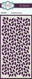 Creative Expressions Scattered Leaves DL Stencil 4 in x 8 in (10.0 x 20.3 cm)