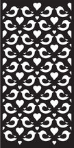 Creative Expressions Love Birds DL Stencil 4 in x 8 in (10.0 x 20.3 cm)