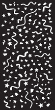 Creative Expressions Party Confetti DL Stencil 4 in x 8 in (10.0 x 20.3 cm)