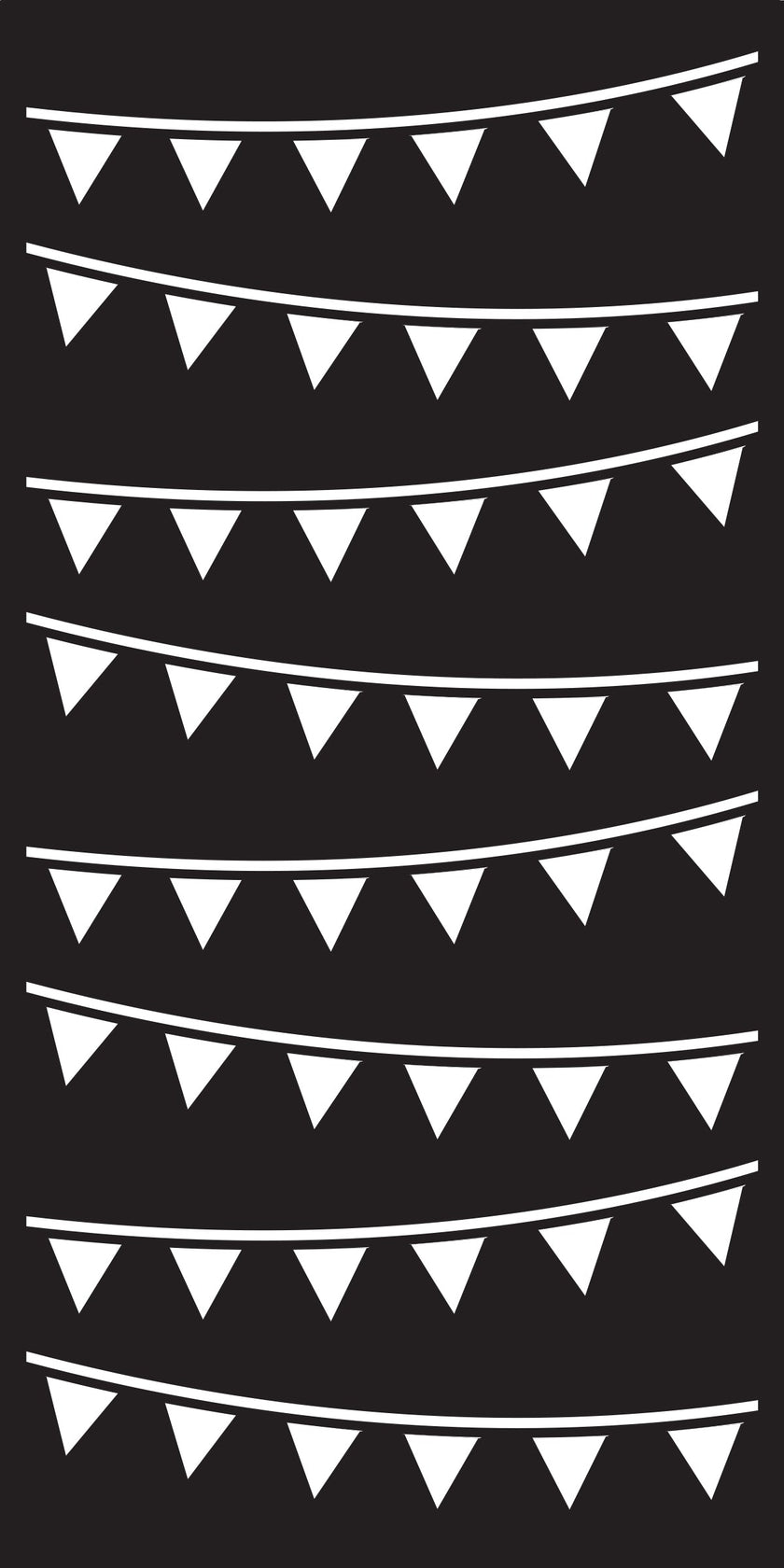 Creative Expressions Bunting DL Stencil 4 in x 8 in (10.0 x 20.3 cm)