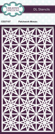 Creative Expressions Patchwork Mosaic DL Stencil 4 in x 8 in (10.0 x 20.3 cm)