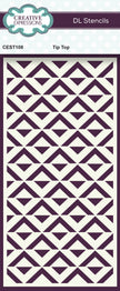 Creative Expressions Tip Top DL Stencil 4 in x 8 in (10.0 x 20.3 cm)
