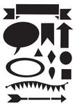 Creative Expressions Helen Colebrook Banners & Frames 6 in x 4 in Stencil