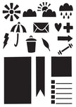 Creative Expressions Helen Colebrook Let Get Documenting 6 in x 4 in Stencil