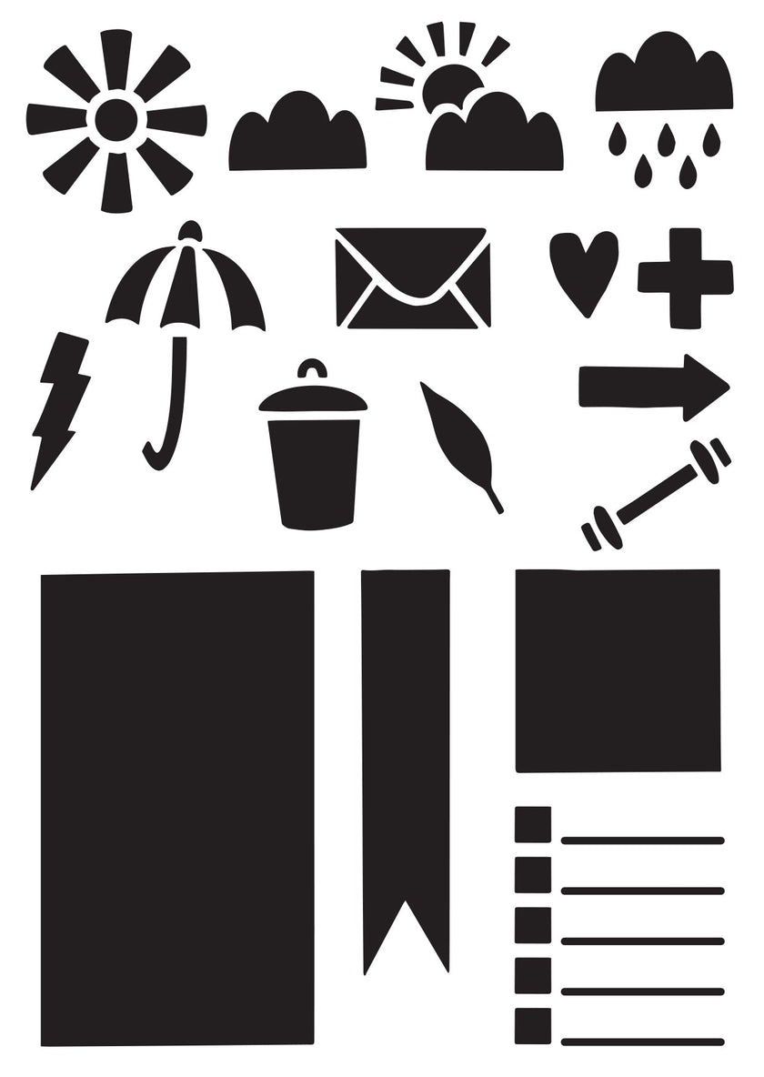 Creative Expressions Helen Colebrook Let Get Documenting 6 in x 4 in Stencil