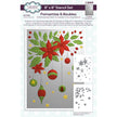Creative Expressions Poinsettias & Baubles Companion Colouring Stencil 6 in x 8 in Set of 2