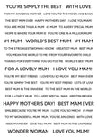 Creative Expressions Wordies Sentiment Sheets - Best Mum Pk 4 6 in x 8 in