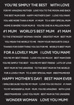 Creative Expressions Wordies Sentiment Sheets - Best Mum Pk 4 6 in x 8 in