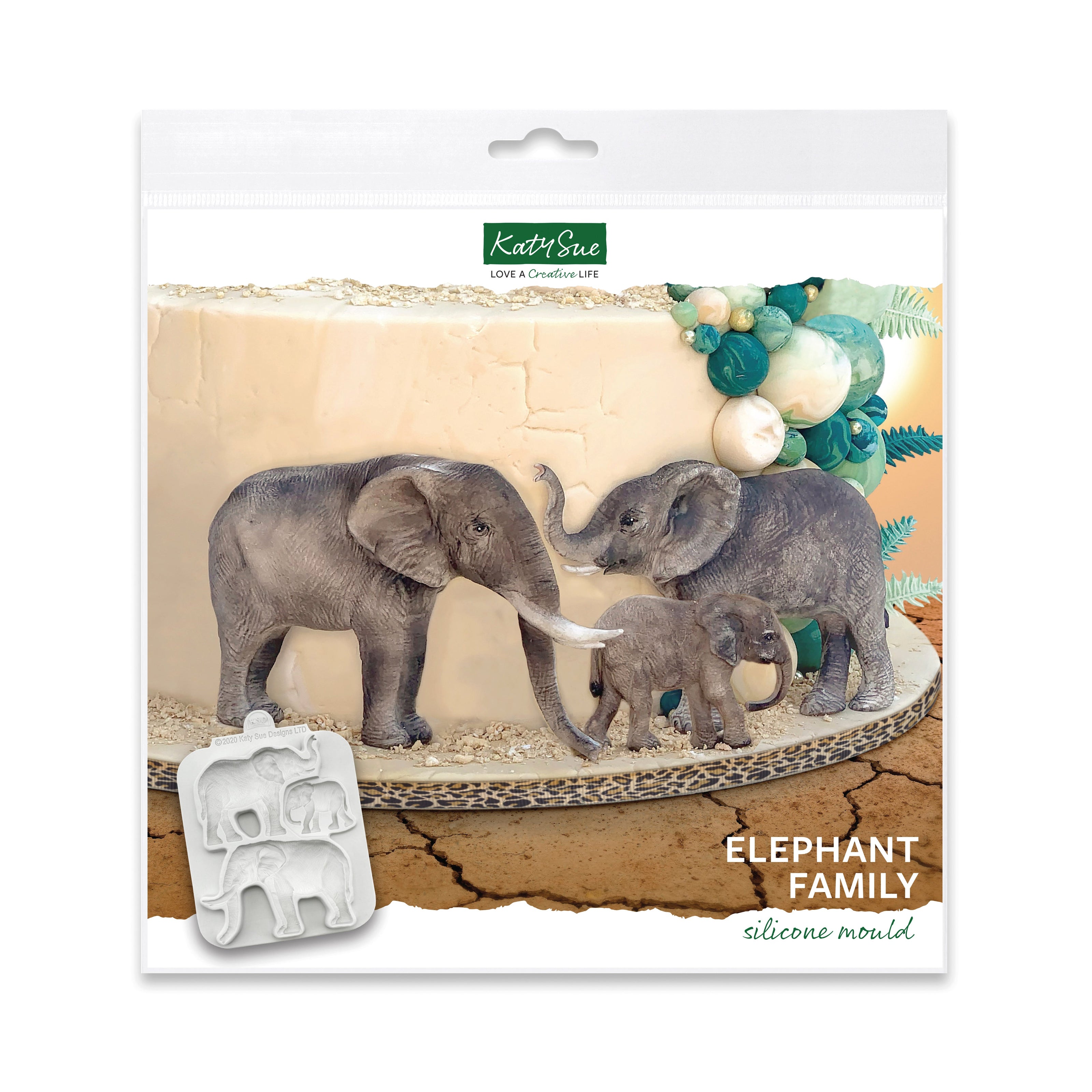 Elephant Family Silicone Mould