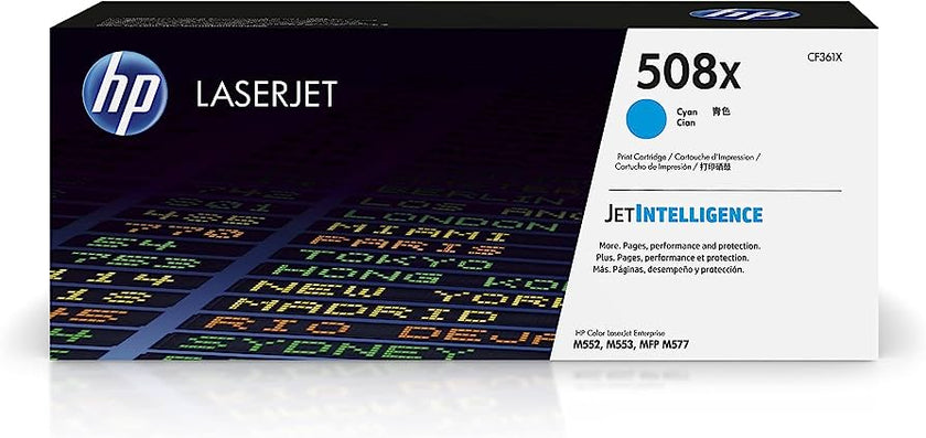 HP 508X (CF361X) Cyan High Yield Original LaserJet Toner Cartridge