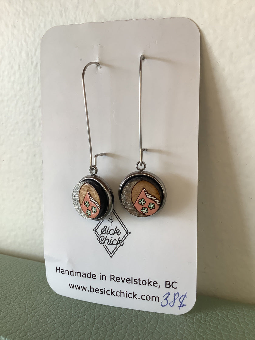 Sick Chick Mountain Snowflake Dangle Earrings #18