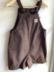 Butterflies in Ballgowns Brown Cord Short Overalls