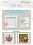 CrafTreat 3D Fold Shapes - Frames White - Square 6pcs