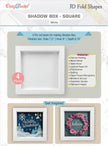 CrafTreat 3D Fold Shapes - Shadow Box White - Square 4pcs