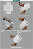 CrafTreat 3D Fold Shapes - Frames White - Rectangle 6pcs