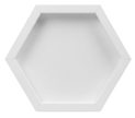 CrafTreat 3D Fold Shapes - Frames White - Hexagon 6pcs